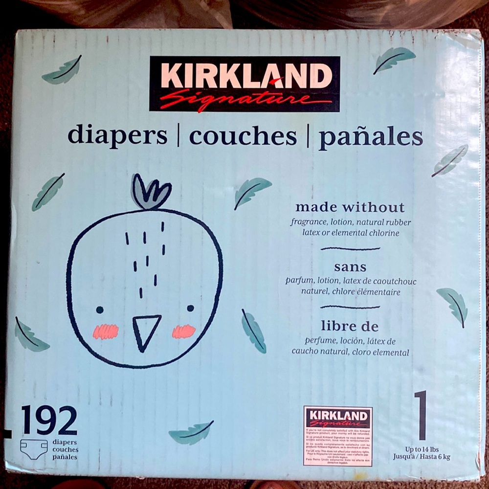 Kirkland Brand Size 1 Diapers (192 ct)